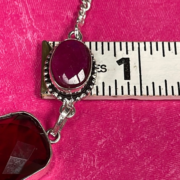 Garnet & Ruby & Agate Necklace - Picture 11 of 13